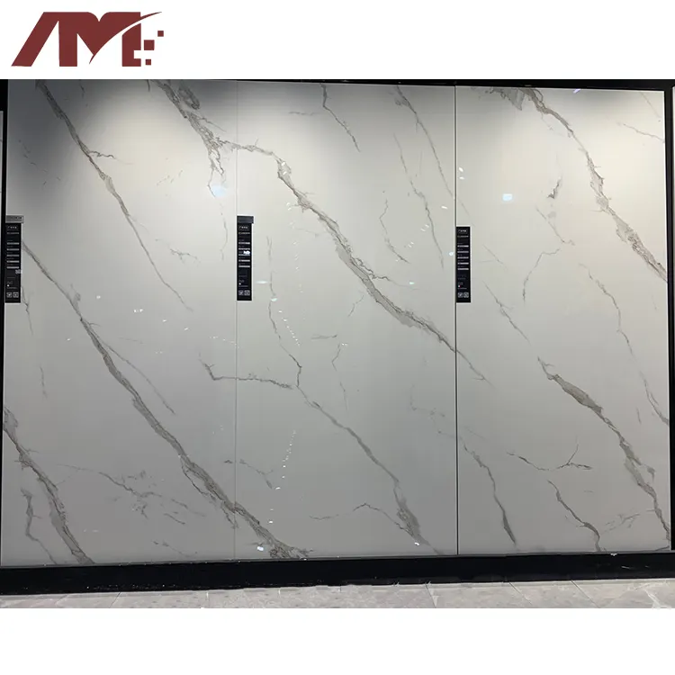 White Polished Sintered Stone Slab 1200x2600mm