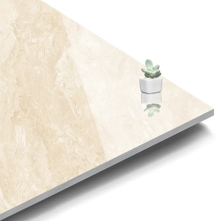 Non-Slip Marble-Look Glazed Porcelain Wall And Floor Tile 600x600mm