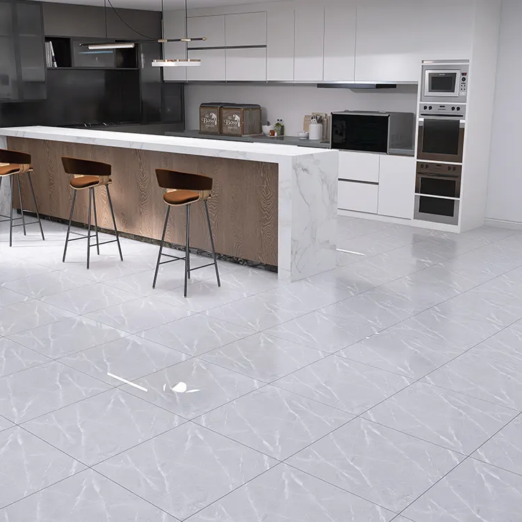 Marble-Look Porcelain Floor Tile 600x600mm