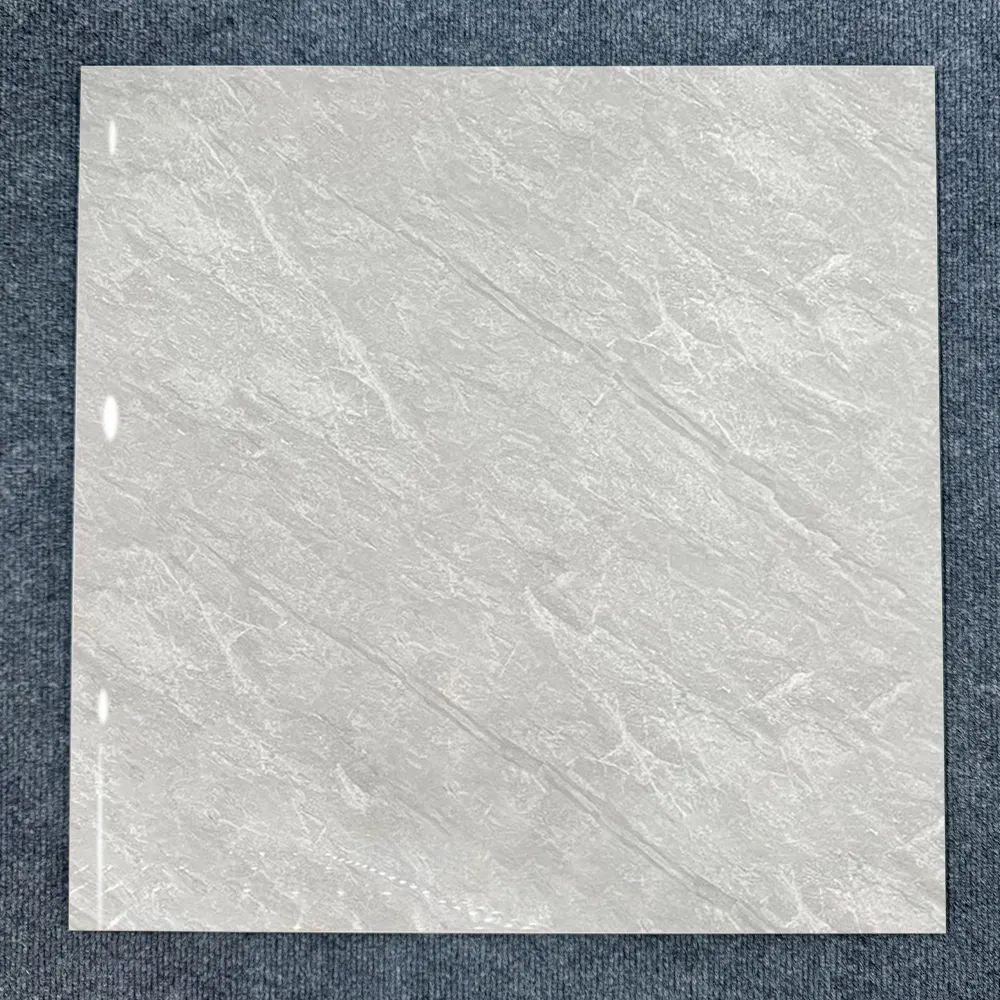 Marble-Look Gray Polished Porcelain Wall And Floor Tile 600x600mm