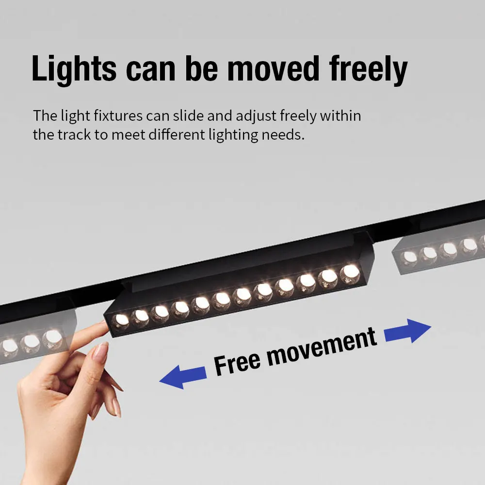 Adjustable Aluminum Magnetic COB LED Track Spotlight 10-30W
