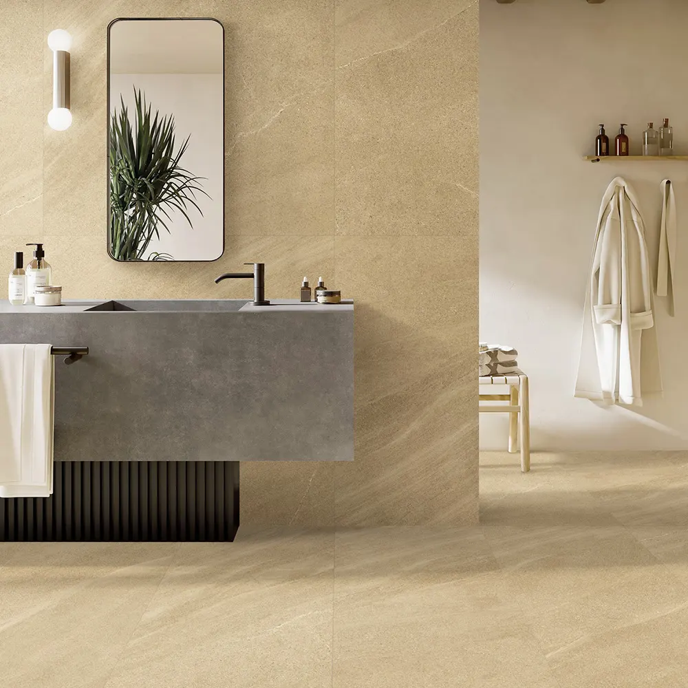Non-Slip Stone-Look Ceramic Floor Tile 600x1200mm