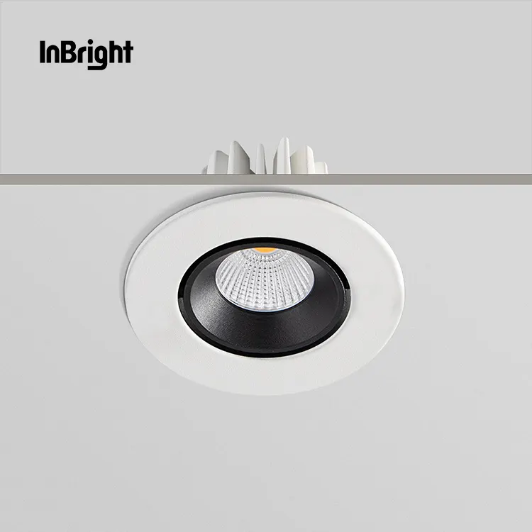 Recessed Aluminum COB LED Downlight Black/White 8W