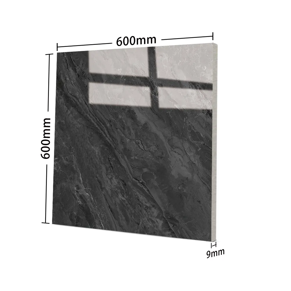 Marble-Look Polished Porcelain Wall And Floor Tile 600x600mm