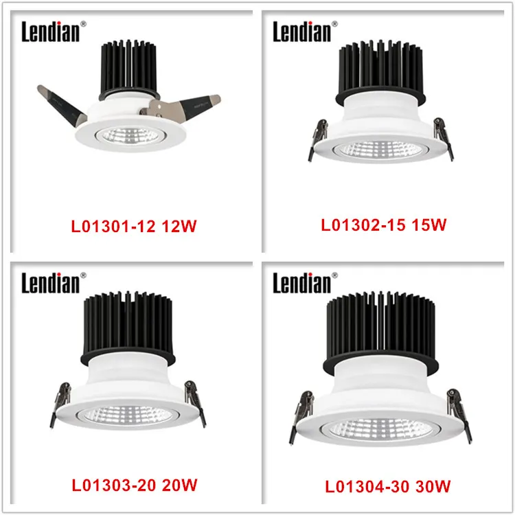 Adjustable Recessed Aluminum COB LED Downlight 6-15W 110mm