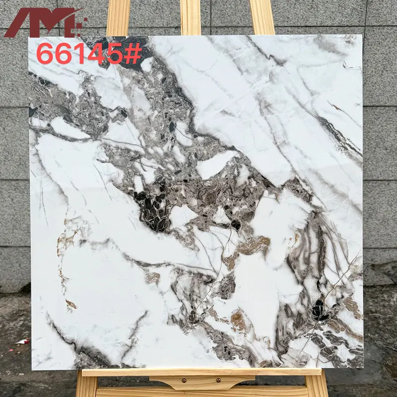 Wood-Look Polished Porcelain Floor Tile 600x600mm
