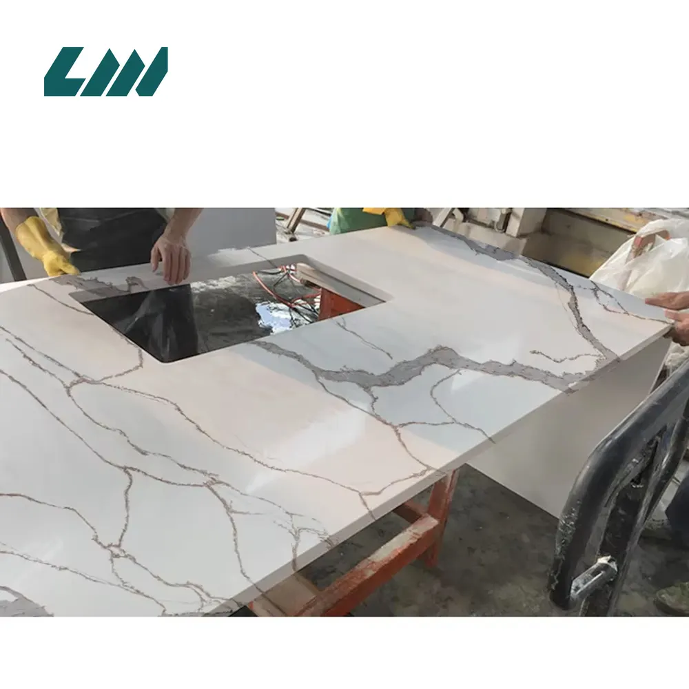 Calacatta Engineered Quartz Slab 3200x1600mm