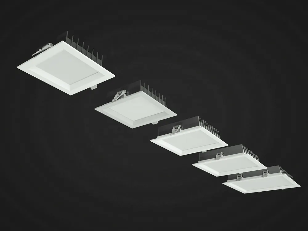 Anti-Glare Zigbee Recessed Square LED Panel Light 7W 4in