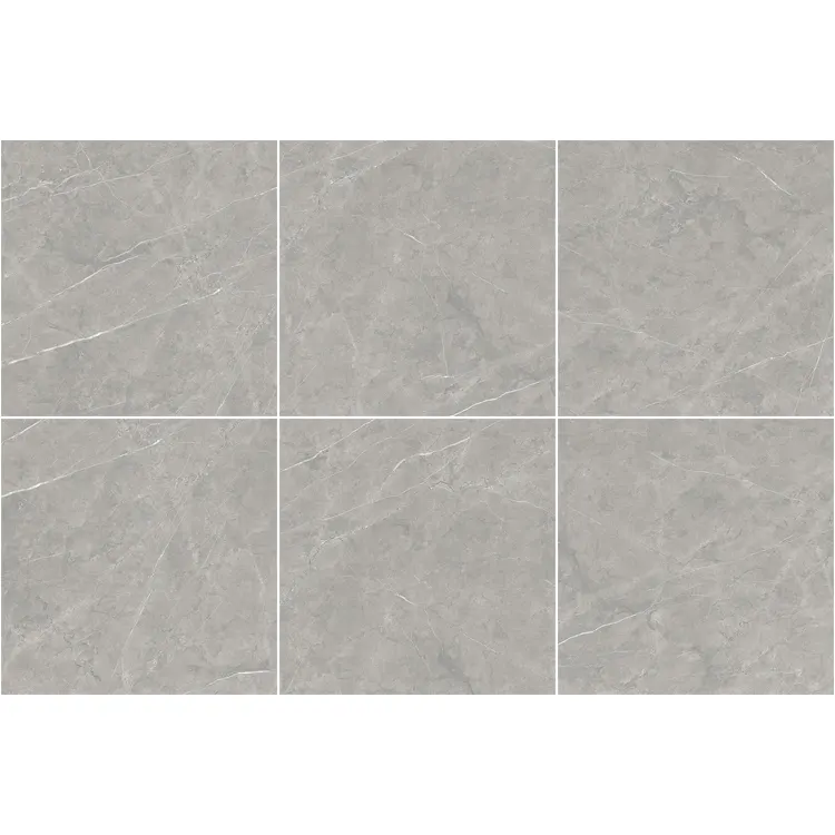 Stone-Look Gray Polished Porcelain Floor Tile 600x600mm