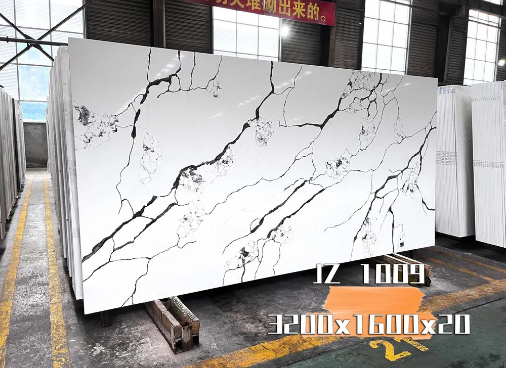 Calacatta White Engineered Quartz Slab 3200x1600mm