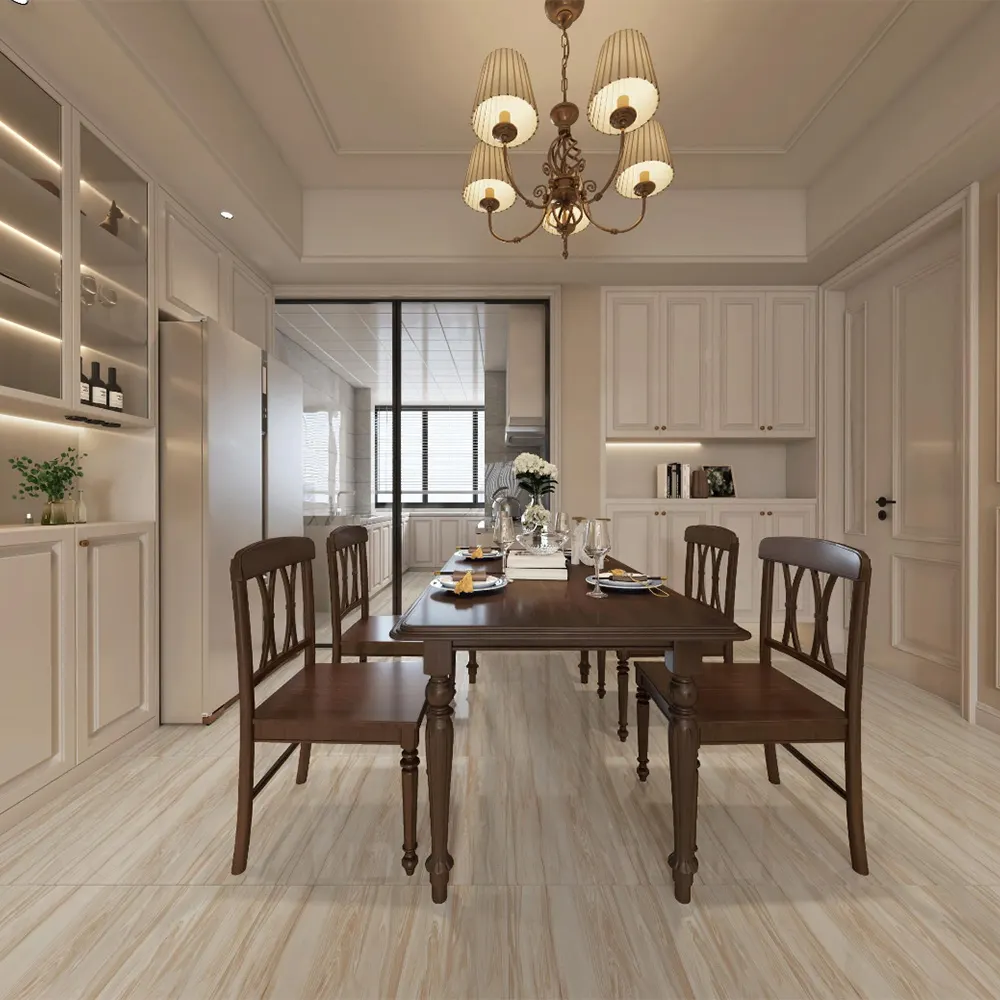 Stone-Look Polished Porcelain Floor Tile 600x600mm