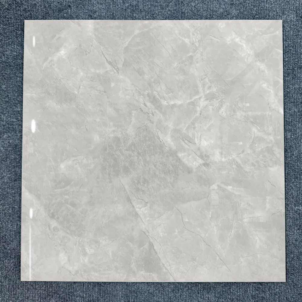 Stone-Look Dark Gray Polished Porcelain Outdoor Tile 600x600mm