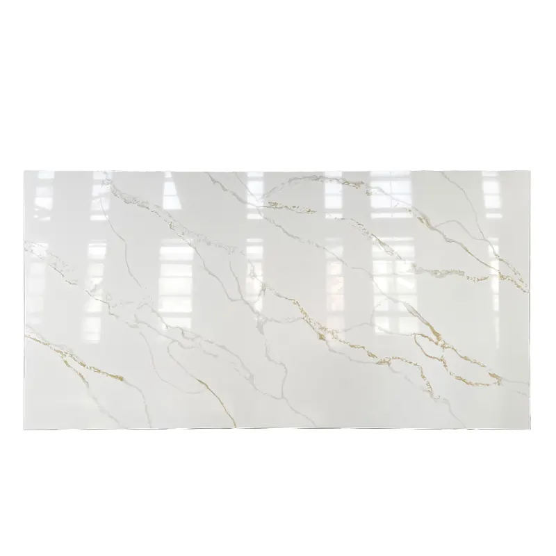 Calacatta White/Gold Engineered Quartz Slab 3200x1600mm