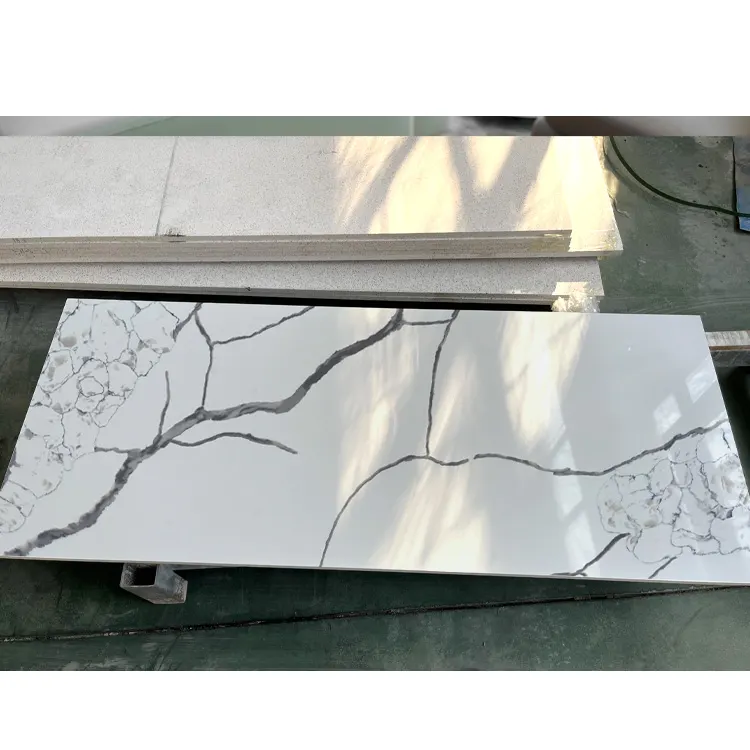 Calacatta White Engineered Quartz Slab 3200x1600mm
