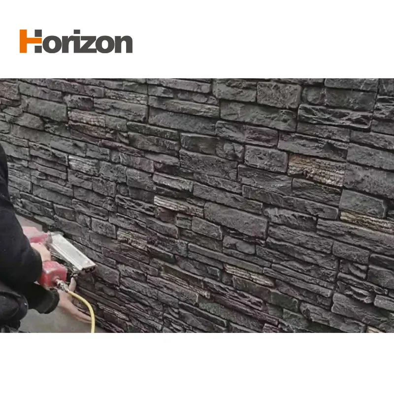 3D-Textured PU Stone-Look Wall Panel 1200x600mm