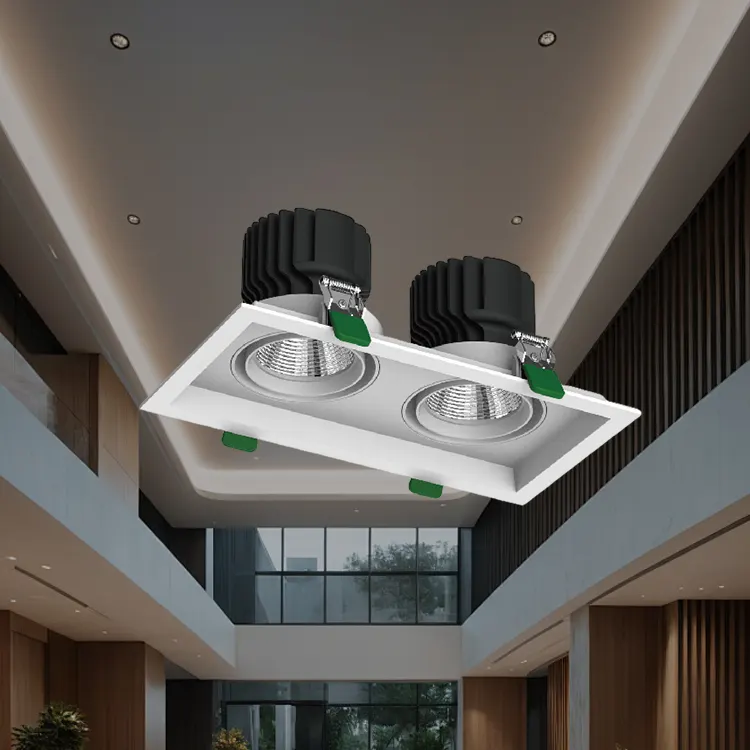 Adjustable Recessed Aluminum LED Grille Spotlight 24-32W