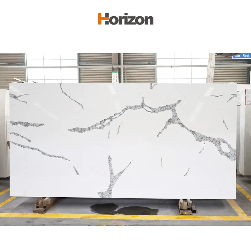Calacatta White Engineered Quartz Slab 3200x1600mm
