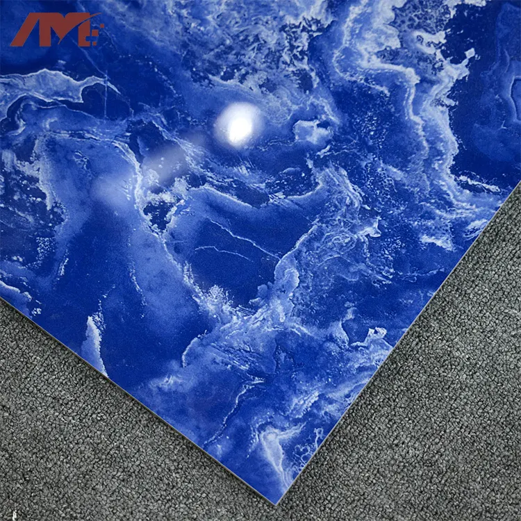 Marble-Look Glossy Porcelain Floor Tile 800x800mm