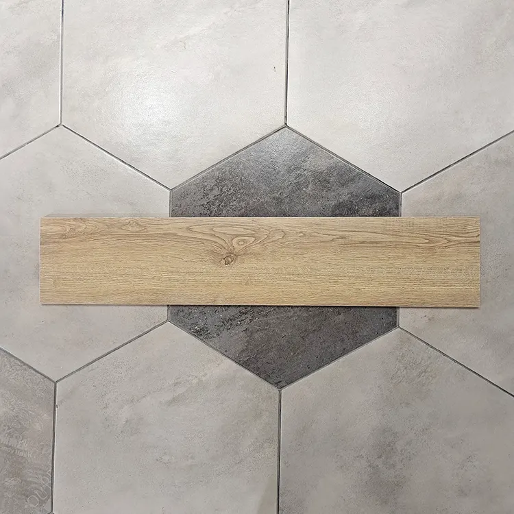 Non-Slip Wood-Look Matte Ceramic Floor Tile 150x800mm
