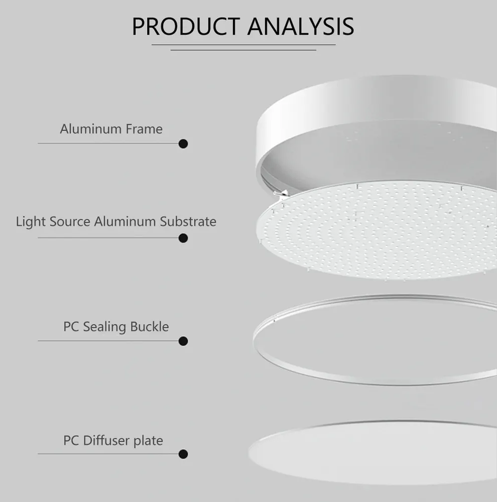 Slim Smart Aluminum LED Ceiling Light 100W