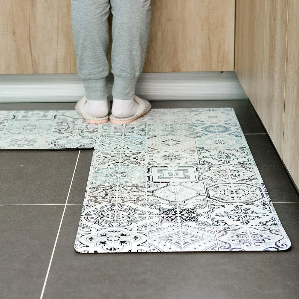 PVC Kitchen Floor Mat 44x70cm With PVC Backing