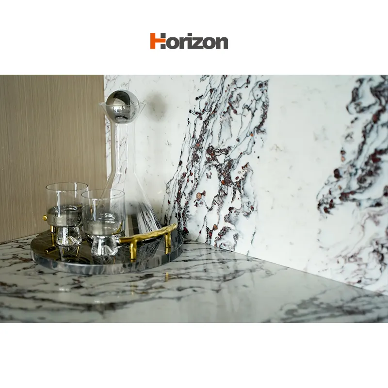 Black/White Engineered Quartz Slab 3200x1600mm