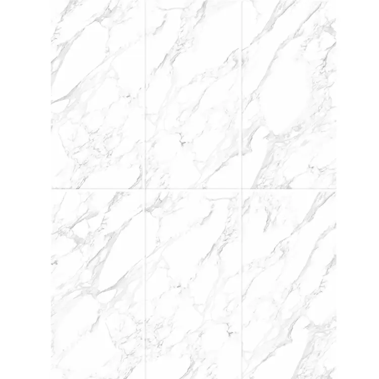 Marble-Look White Polished Porcelain Wall And Floor Tile 600x1200mm