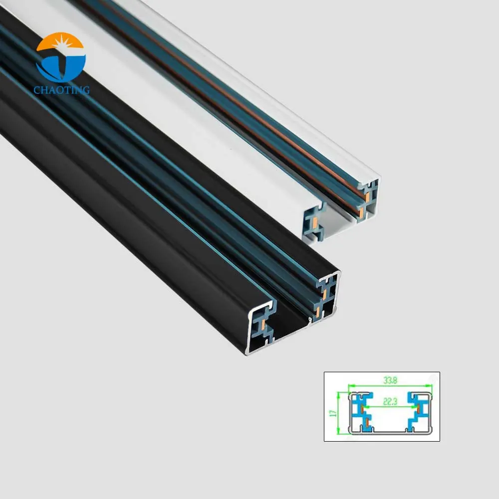 Aluminum COB LED Track Spotlight Black 3-Wire product sample