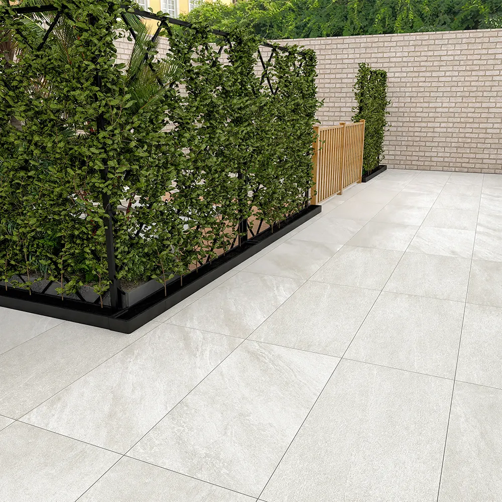 Non-Slip Stone-Look Porcelain Floor Tile 600x600/600x1200mm 20mm Thick