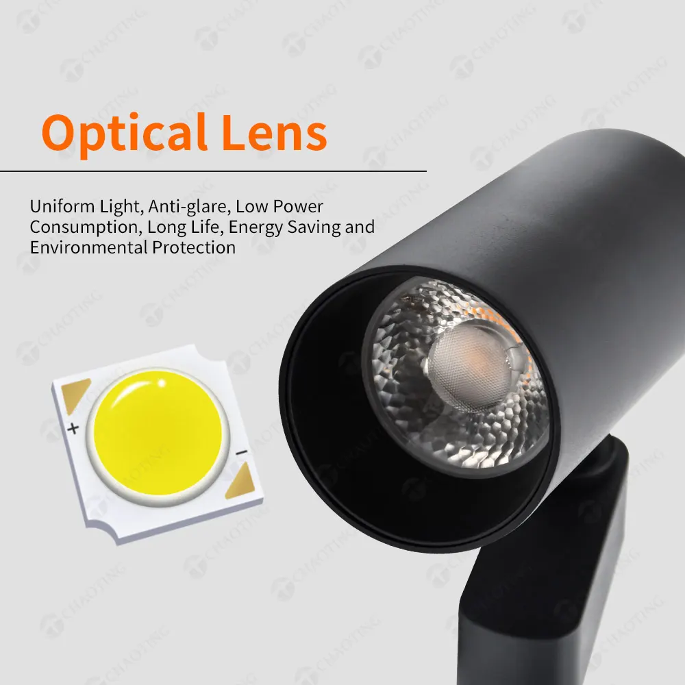 Adjustable Aluminum LED Track Spotlight Black/White 7-30W
