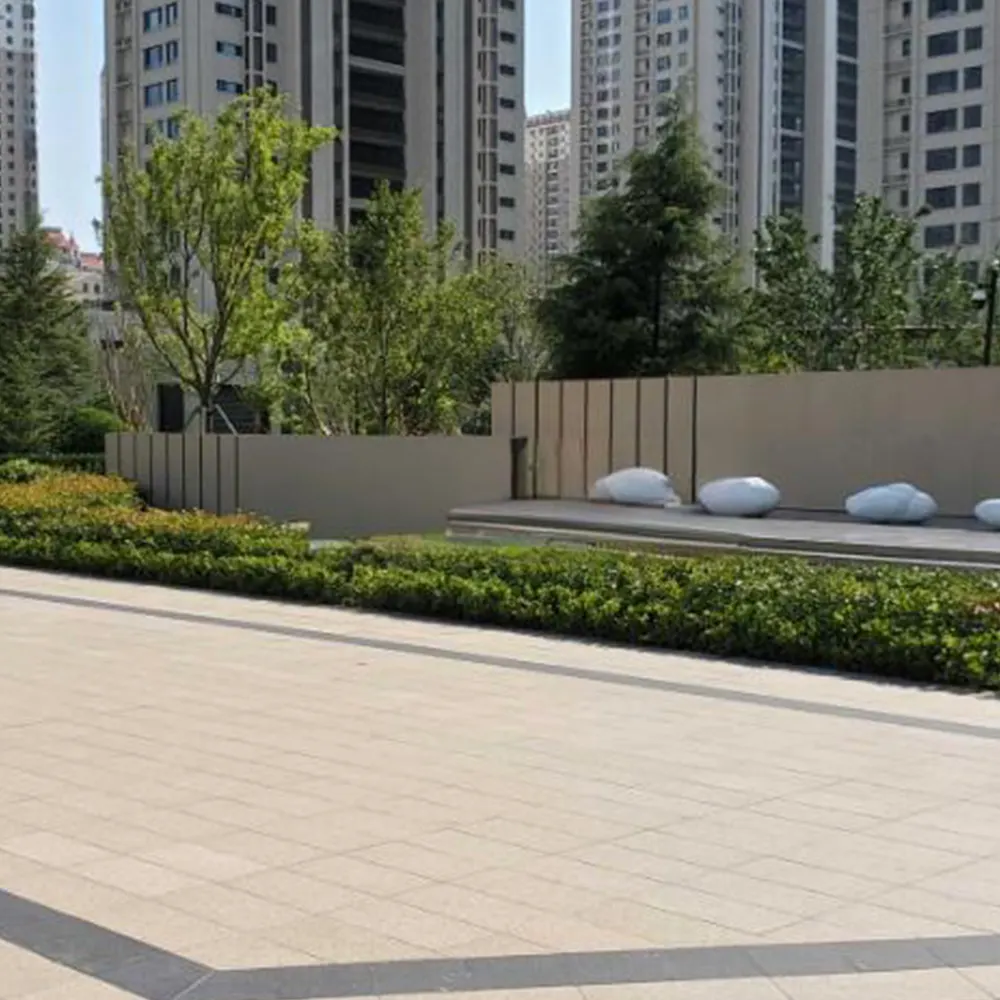 Non-Slip Stone-Look Porcelain Exterior Wall Tile 600x600mm