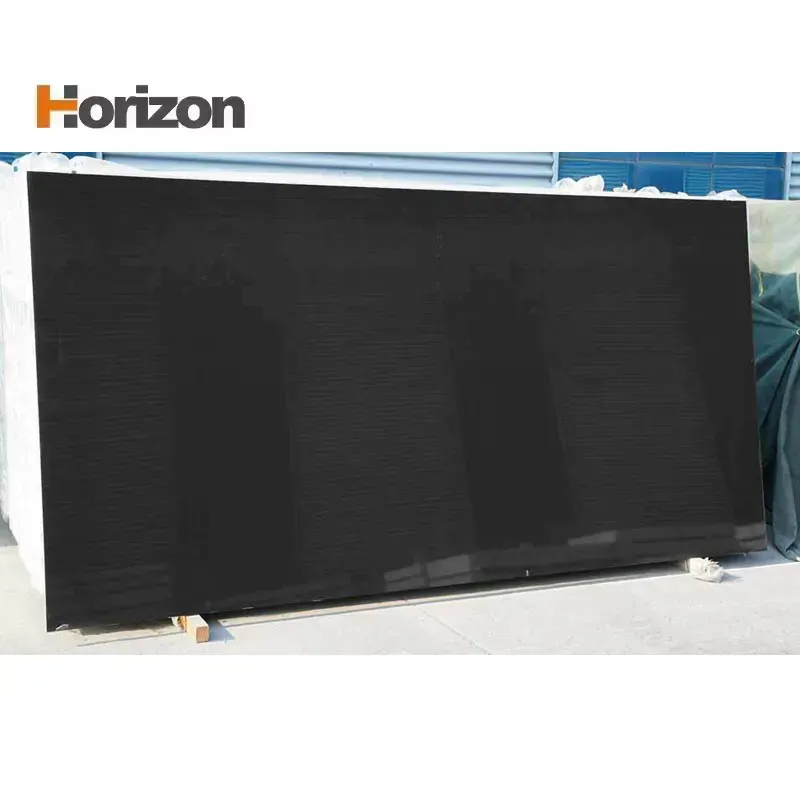 Black Engineered Quartz Slab 3200x1600mm