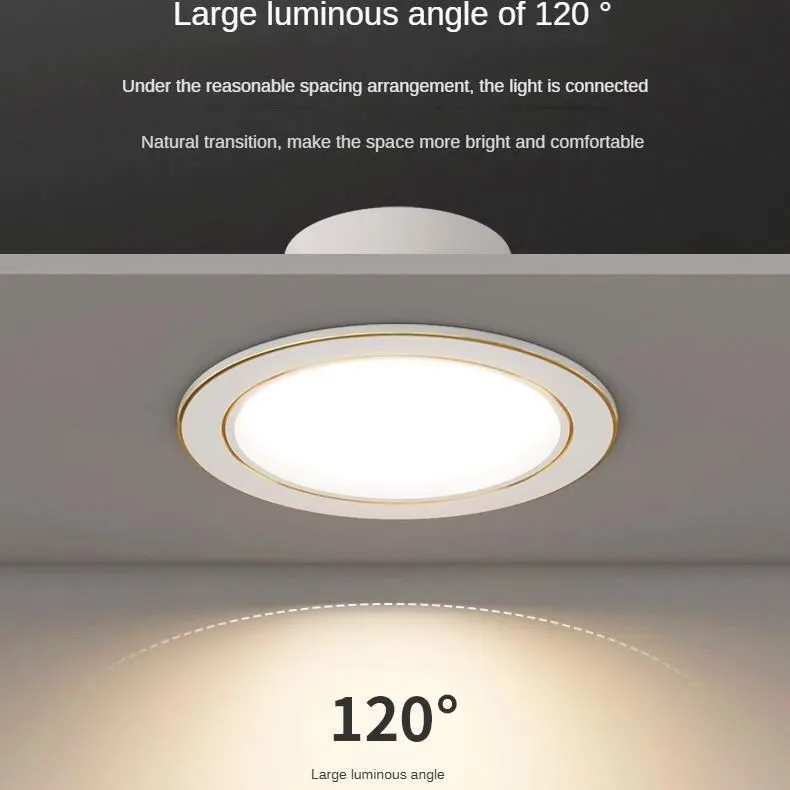 Recessed Round Aluminum LED Downlight 6/7W