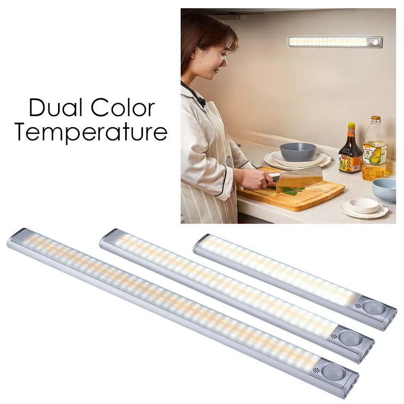 Motion-Sensor Rechargeable Aluminum LED Cabinet Light