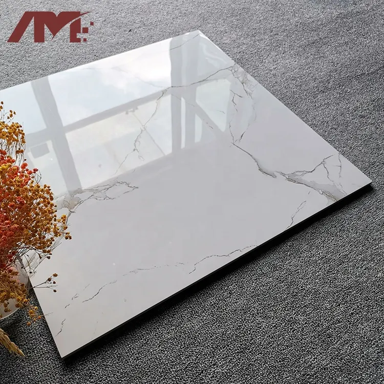 White Glazed Porcelain Floor Tile 600x600mm