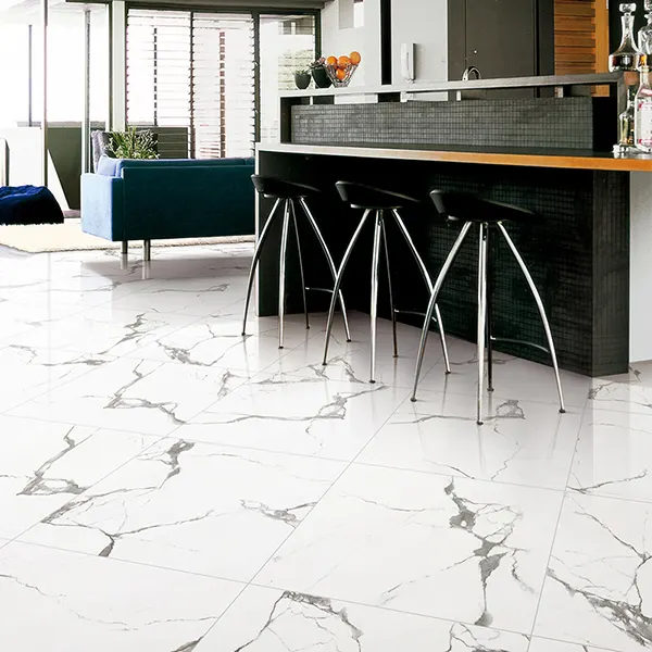 White Polished Porcelain Floor Tile 1000x1000mm