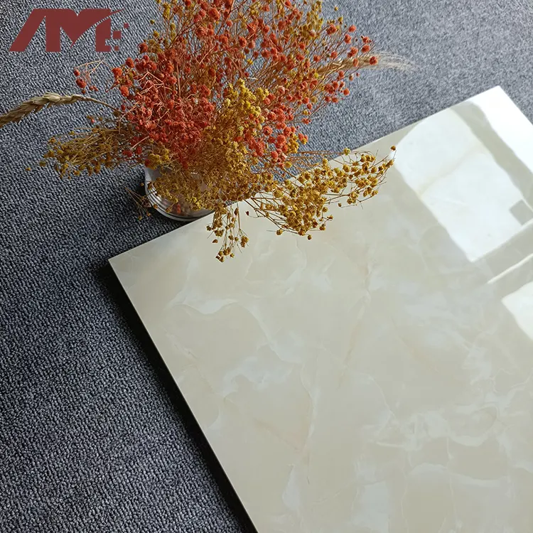 Stone-Look Polished Porcelain Floor Tile 600x600mm