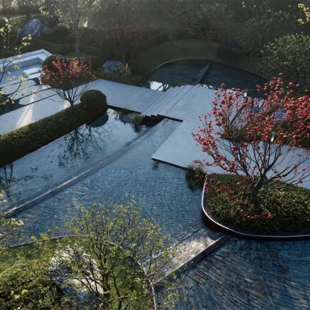 Non-Slip Stone-Look Porcelain Outdoor Tile 600x600x20mm