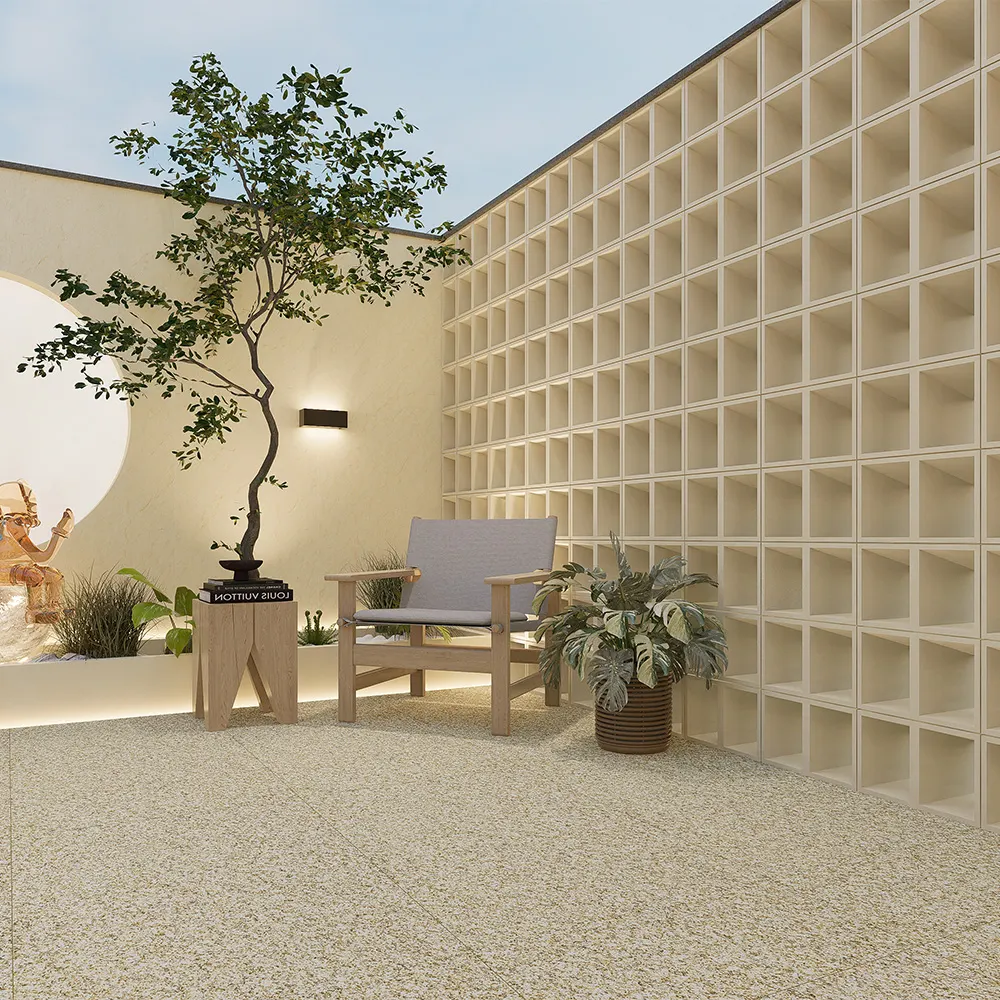 Non-Slip Stone-Look Porcelain Outdoor Tile 600x600mm