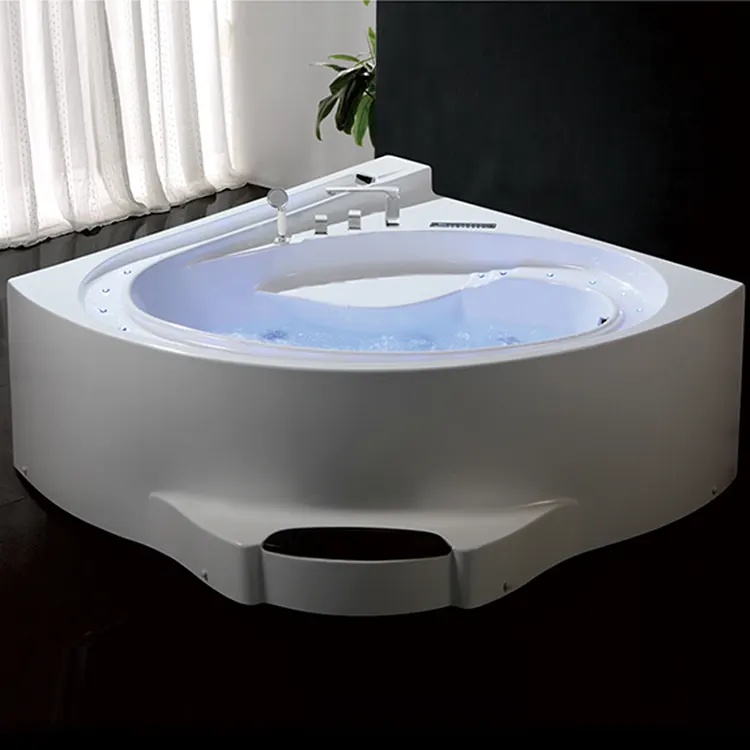Acrylic Square Whirlpool Massage Bathtub 1.9m