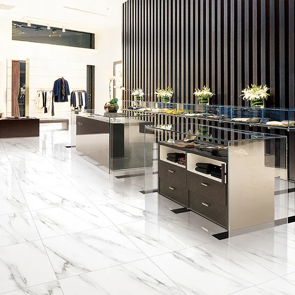White Polished Porcelain Floor Tile 1000x1000mm