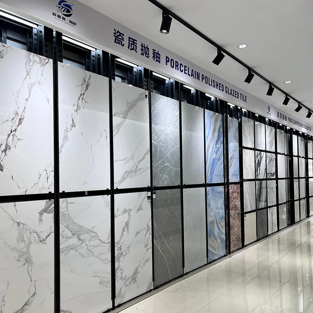 Marble-Look Polished Porcelain Wall And Floor Tile 600x1200mm