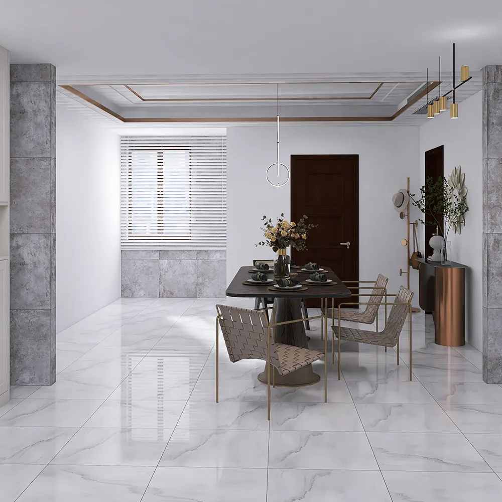 Marble-Look Porcelain Floor Tile 600x600mm