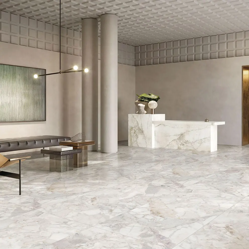 Non-Slip Stone-Look Porcelain Exterior Wall Tile 600x600/600x1200/750x1500mm product sample