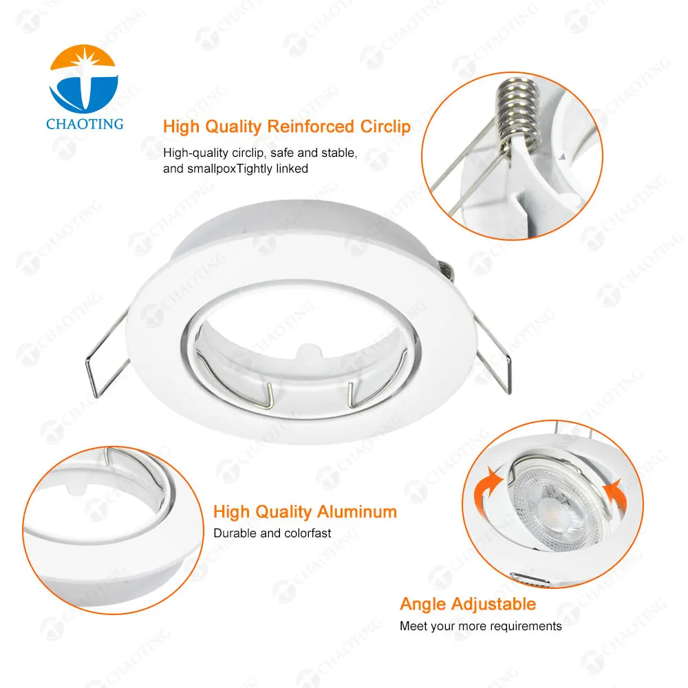 Adjustable Recessed Aluminum Downlight Housing MR16/GU10