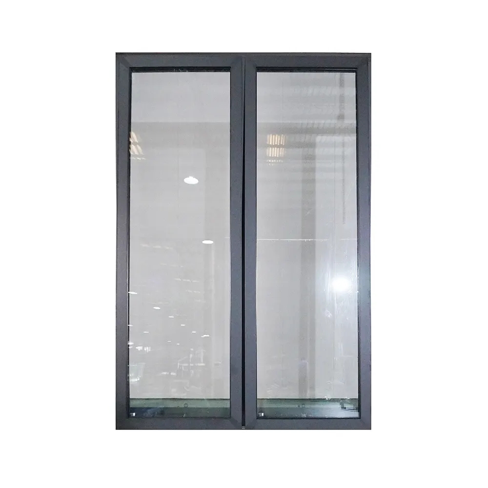 Aluminum Casement Window With Double Tempered Glazing