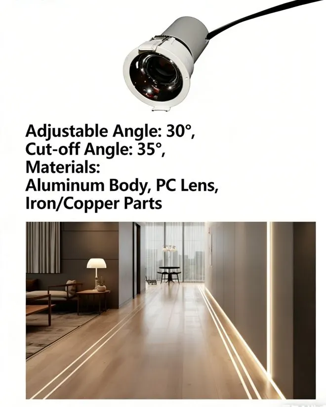 Adjustable Aluminum LED Track Spotlight 8-25W