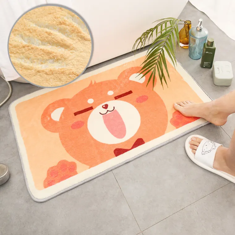 Polyester Area Rug 40x60cm With Rubber Backing