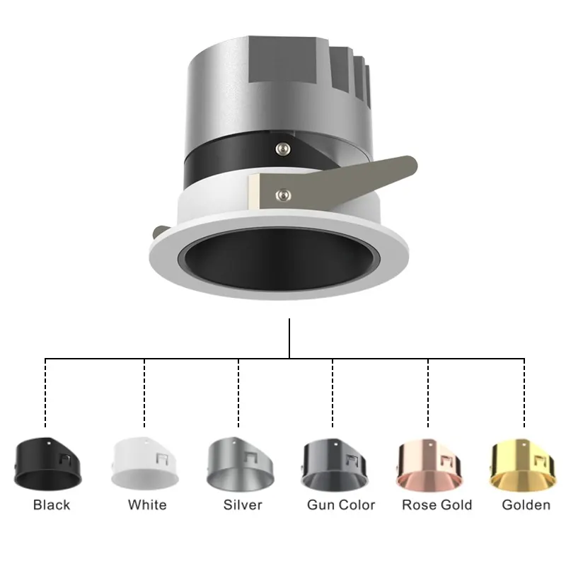 Anti-Glare Dimmable Recessed Round COB LED Downlight 15/20W