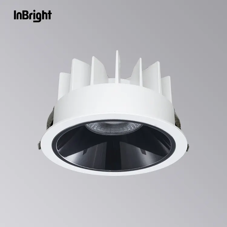 Anti-Glare Adjustable Recessed LED Downlight Black/White 10-50W IP65